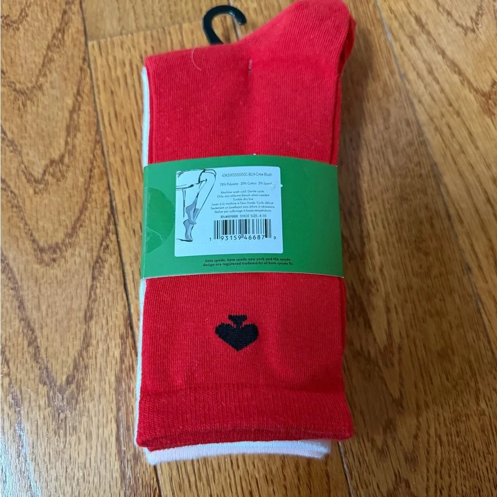 Kate‎ Spade Valentine’s Day Crew Socks - 3 pairs